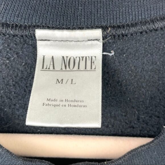 𝅺ARITZIA La Notte Black Tommaso Brooklyn Crewneck Sweatshirt Size M/L - Picture 6 of 8